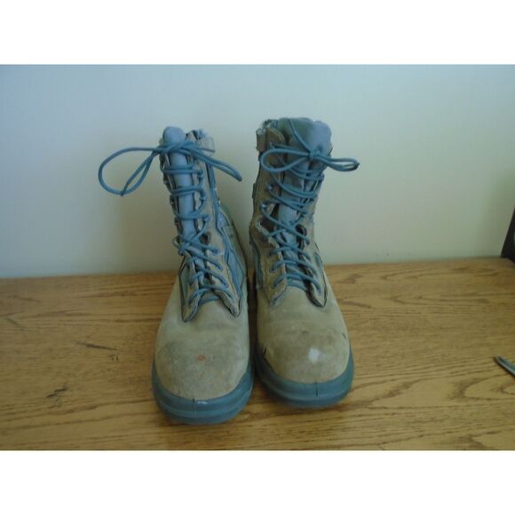 Mens Combat Boots Military Lace  zipUp Suede Closed Toe ASTMF2413 size 11.5 main image 4
